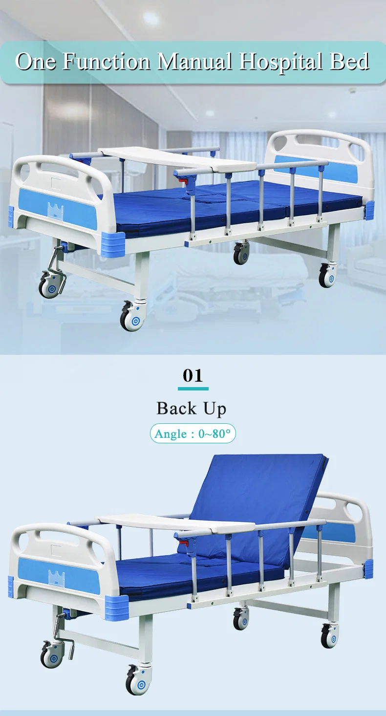 Big Stock Cheap Price Manual Patient Medical One Function Hospital Bed with Short Delivery Time for Mobile Hospitals