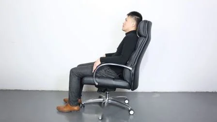Sedia direzionale morbida e confortevole per mobili da ufficio moderni con schienale alto per studio legale